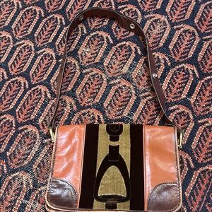 Equestrian Leather Iconic Saddle Bag/ Purse